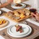 Stoneware Dinnerware Sets, Plates, Bowls, Dishes Set for 8 White