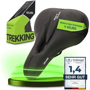 Velmia Bicycle Saddle - Comfortable Saddle for Men and Women - 3 Zone Concept - Waterproof Bicycle Seat with Ergonomic Design