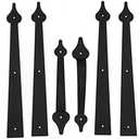 Decorative Garage Door Hinges Handles Hardware Kit Metal Gate Door House Hinge Handle 6 Pask