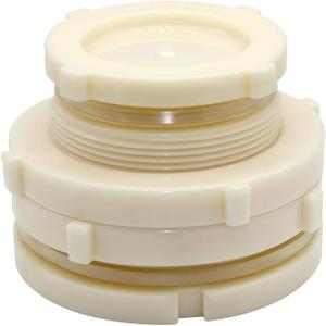 2.5" Female ABS Bulkhead Fitting, Plastic Water Tank Connector Adapter Fitting with Plugs for Outdoor rain Barrel Garden Hose Adapter Spigot kit Water Tank Gallon Drain Bucket(Set of 1)