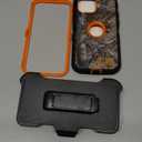 for iPhone 12 Case, iPhone 12 Pro Case, with Built in Screen Protector Heavy Duty Drop Protection Shockproof Dust Proof Protective Phone Cover for Apple iPhone 12/12 Pro (Black/Orange)