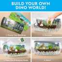 National Geographic Light Up Terrarium Kit for Kids - Build a Dinosaur Habitat with Real Plants & Gemstones, Science Kit, Dinosaur Toys for Kids 