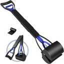 UPSKY 32'' Pooper Scooper for Large Small Dogs, Long Handle Dog Poop Scooper with Waste Bags, Portable Dog Poop Pick Up Tool, Folding Poop Scoop for Yard, Grass, Dirt, Gravel Blue