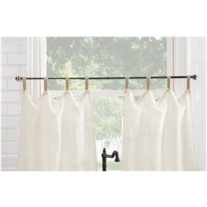 No. 918 Brinley Jute-Tab Cafe Curtain Window Panel - Natural
