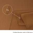 maxmill Harvest Square Tablecloth Stain Resistant Waterproof Wrinkle Resistant Linen Looking Soft Table Cloth for Fall Harvest Thanksgiving Decorative Fabric Table Cover, 52 x 52 Inch, Amber Bronze