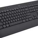 Logitech Signature K650 Comfort Full-Size Wireless Keyboard with Wrist Rest, BLE Bluetooth or Logi Bolt USB Receiver, Deep-Cushioned Keys, Numpad, Compatible with Most OS/PC/Window/Mac - Graphite
