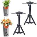 2PCS Adjustable Planter Inserts Plant risers,Tall Tapered Plant Riser Fill BottomPlanter Fillers for Large PotsIndoor and Outdoor 12-21" Rise4-12" Top