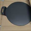 KEESHA 13 Inch Large Cast Iron Tawa Dosa Pan, Premium Pizza Pan with a Loop Handle