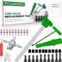 38PCS Tire Valve Stem Core Quickly Replacement Tool Kit, Quick Change Tire Valve Tool Kit for Replacing Leaky Valves in Cars, Trucks, ATVs, etc with TR413/TR414/TR418 (Green)