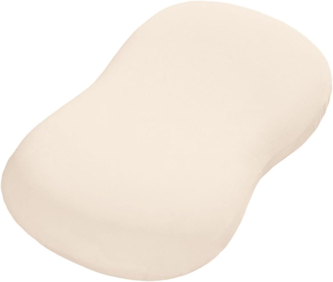 Ergonomic Memory Foam Pillow with Removable Pillow Covers, Breathable Neck Support Pillow Suitable for Side/Back/Stomach Sleepers, Slow-Rebound Foam Cat Belly Flat Neck Pillow for Sleeping (Yellow)