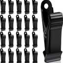 20 Pcs Metal Mini Clamps Mini Spring Clamp Crocodile Alligator Clips 1/2 Inch Wide for Work, Smooth Jaw, 5/16 Inch Capacity (Black)