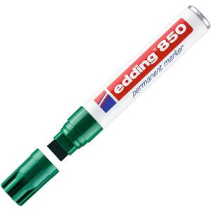edding 850 permanent marker - green - 1 pen - chisel nib 5-15 mm - for bold markings -waterproof, quick-drying, smear-proof pens - for cardboard, plastic, glass, wood, metal and fabric (04: 1 Pen - green)