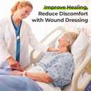 AUVON Sacral Silicone Foam Dressing with Clear Border for Easy Wound Monitoring, Waterproof & Breathable Foam Wound Dressing 7.2"x7.2", Absorbent Bed Sore Bandages, Box of 10 Sacral Pads