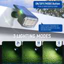 AUDERWIN Solar Spot Lights Outdoor 63 LED 3 Lighting,Waterproof IP65 Modes Spotlights for Outside House Yard Garden Landscape Lights 4 Pack (Natural Light)