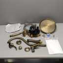 Antique-Brass Shower-system with Tub Spout: 9 inch Rain Faucets Set in Wall, Rainfall Head and Handheld Spray, 3 Way Diverter Brass Valve with Trim Kit