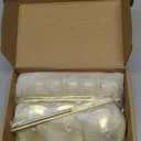 Joyyy Weighted Candlestick Holders Candle Stick Holder for Candlesticks, Vintage Metal Candelabra Candlestick Holders Candle Stand for Holiday Fireplace Party Dining Home Set of 6 (Gold)