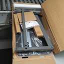 Vaunn Medical Pneumatic Adjustable Overbed Bedside Table with Wheels (Hospital and Home Use) (Black)