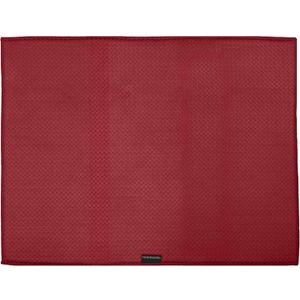 Frigidaire Grant Polyester Dish Drying Mat,Kitchen Counter, Machine Washable,Polyurethane Interior, 18in W x 24in L -Red
