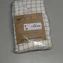 Homaxy Premium Cotton Kitchen Towels 16"x 28", Large Natural Ring Spun 390 GSM Dish Towels, Super Absorbent Terry Kitchen Hand Towels, Soft Tea Towels with Hanging Loop, Tan Check Design, 6 Pack