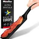 Mueller EuroPhoria Series Spatula, Heat Resistant Nylon Kitchen Turner, Cooking Utensils for Flipping Pancakes, Eggs, Burgers, Crepes and More, Perfect for Nonstick Cookware, Black