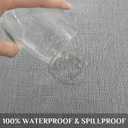 Softalker Vinyl Tablecloth Rectangle, Outdoor 100% Waterproof Oil Proof Plastic Edge Binding Table Cloth, Heavy Duty Thick Wipeable PVC Table Covers for Picnic Dining Party - 54 x 78 Inch, Light Grey