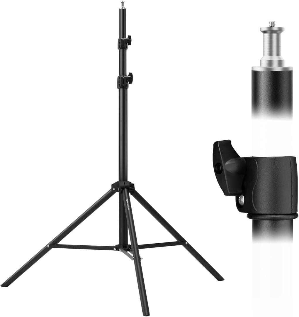 K&F CONCEPT Light Stand for Photography, 9.1ft/2.8M Extendable Tripod | Heavy Duty Light Stand Lighting Tripod with 1/4" Screw for Strobe Light/Webcams/Cameras/Softbox, TL06