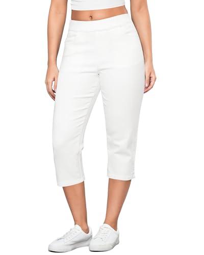 GRAPENT High Rise Skinny Jeans for Women White Jeans for Women Stretchy Cream White Size Large US 12 to 14
