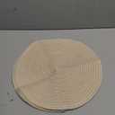 Braided Round Placemats Set of 6, Woven Washable Non-Slip Table Mats for Kitchen Dining, 15 Inch, Heat Resistant - Natural Fabric Indoor Outdoor Place Mats(Beige)