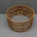 Hanging Light Boho Lamp Shades Small Lamp Shades for Table Lamps Vintage Rattan Lampshade for Hanging Lamp Wall Sconce Floor Lamp Woven LampShades for Living Room Decor Pendant Light (12.6 Inch-Barrel Shade)