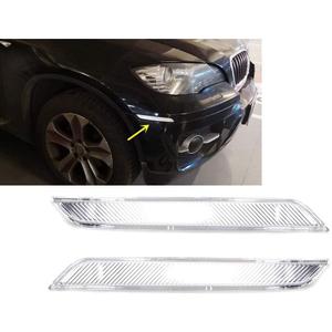 Clear Lens Front Bumper Side Marker Replacement Reflector Lamps Compatible With 2008-2014 BMW E71 X6, 2010-2013 BMW E70 X5M, Replace OEM Amber Sidemarker Lamps