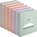 Ctosree 6 Pcs Heavy Duty Plastic 3 Ring Binder with 2 Pockets Multicolor Durable Hardcover Binders Loose Leaf Binder for Letter for Office Supplies(1.5 Inch,Candy Color)