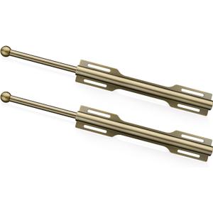 12" Valet Rod for Closet Pull Out (2 Pack, Antique Brass)