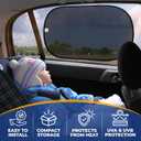 EcoNour Car Side Window Shades for Baby |2 Pack Side Window Sunshade for Kids | 18S Premium Static Cling |Automotive Sun Protection Baby from UV and Sun Glare |Car Accessories Large (21"x14")