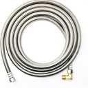 Shark Premium 10 FT Stainless Steel Dishwasher Hose - Burst Proof Water Supply Line 3/8" MIP Elbow - 10 Year Warranty