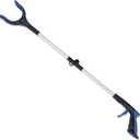 RMS 34 Inch Extra Long Reacher Grabber - Foldable Gripper and Reaching Tool with Rotating Jaw