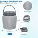 Airtight Silicone Food Storage Containers Set - Leakproof Food Canister Jars of 2 with Vent Lid,Handle for Outdoor,Safe Foldable Reusable,Salad Freezer Storage Container,Dishwash Micro Safe,Gray