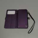 Defencase for iPhone 17 Pro Max Case Wallet with RFID Blocking Card Holder for Women and Men, Fashion PU Leather Magnetic Snap Flip Zipper Strap Wallet Phone Case for iPhone 17 Pro Max 6.9", Purple