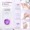 Epilator,Epilator for Women,Facial Hair Removal for Women Rechargeable,2 Speeds Hair Removal Device with 36 Tweezers,Hair Removal Device Legs/Face/Bikini/Arms,Epilator for face Smooth Skin