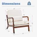 DUMOS Mid Century Accent Chairs Set of 2, 16'' Seat Height Lounge Chair, 2 Pack