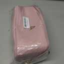 Birthday Gifts for Women Teen Girl, Personalized Initial Makeup Organizer Bag Set, Open Flat Travel Cosmetic Bag With Clear Divider and Handle(Pink,A)