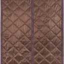 Magnetic Thermal Insulated Door Curtain Fit Door Size 36''  82'', Filled with Thicken Cotton, Center Opening Doorway Curtain Winter Waterproof Door Cover Keep Cold Draft Out, Coffee