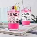 Jollyboom Bad Two The Bone Birthday Party Decorations Girls, 52pcs Bad 2 The Bone Water Bottle Labels Stickers for 2 Year Old Girl Music Rock and Roll 2nd Birthday Party Supplies