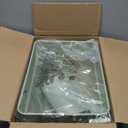 Foldable 3 Tier Rolling Cart, Metal Utility Cart, Folding Mobile Multi-Function Storage Trolley Organizer Cart for Home Library Office(Green)