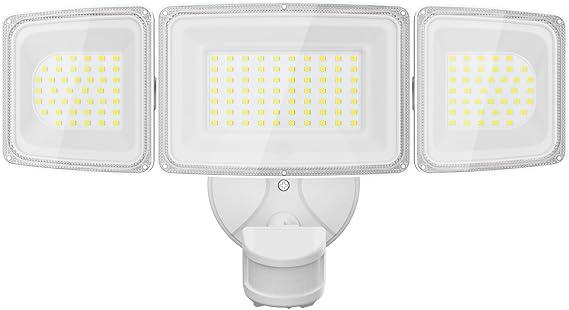 Onforu 100W LED Security Lights Motion Sensor Light Outdoor, 9000lm Super Bright Flood Light Motion Detector with 3 Head, IP65 Waterproof Exterior Floodlight, 6000K Wall Light for Entryway, Garage (Black) Onforu 100W LED Security Lights Motion Sensor Light Outdoor, 9000lm Super Bright Flood Light Motion Detector with 3 Head, IP65 Waterproof Exterior Floodlight, 6000K Wall Light for Entryway, Garage (Black)