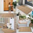 PLEASOR Front Door Mat Outside Entrance, Dirt Resistant and Absorbent Welcome Door Mat Outdoor Indoor, Sturdy Non-Slip Backing Entry Mat, Fade Resistant, Low Profile Doormat for Entryway, 36x24,Beige