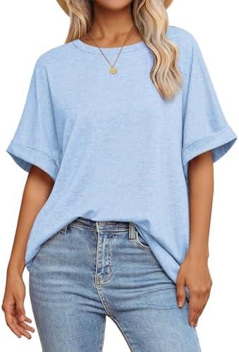 ATHMILE Womens Oversized T Shirts Summer Tops Spring Casual Loose Fit Workout Short Sleeve 2025 Beach Vacation Size 3XL