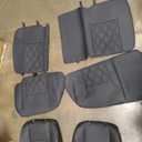 for Tacoma Seat Covers Custom Fit for 2016-2023 Crew Double Access Cab/Extended Cab Toyota Tacoma with Water Proof Faux Leather - Center Console Armrest Covers - Fully Covered (Black)