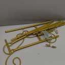 Display Easel, Metal Round Tube Scroll Vintage Gold Decorative Adjustable Floor Standing Easel with Chain Support, Perfect for Showcasing Pictures, Artwork, Picture Frame Wedding Sign Etc