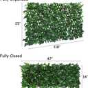 GLANT Expandable Fence Privacy Screen for Balcony Patio Outdoor,Decorative Faux Ivy Fencing Panel,Artificial Hedges (Single Sided Leaves) (4, Green-Ivy), 44.5"L x 11.5"W