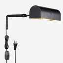 12in Black Plug-in Picture Lights for Wall, Black Picture Light Adjustable Picture Frames Lights Gallery Lighting for Painting, Artwork, Gallery, Bookshelves